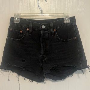 Levi Black Jean Shorts